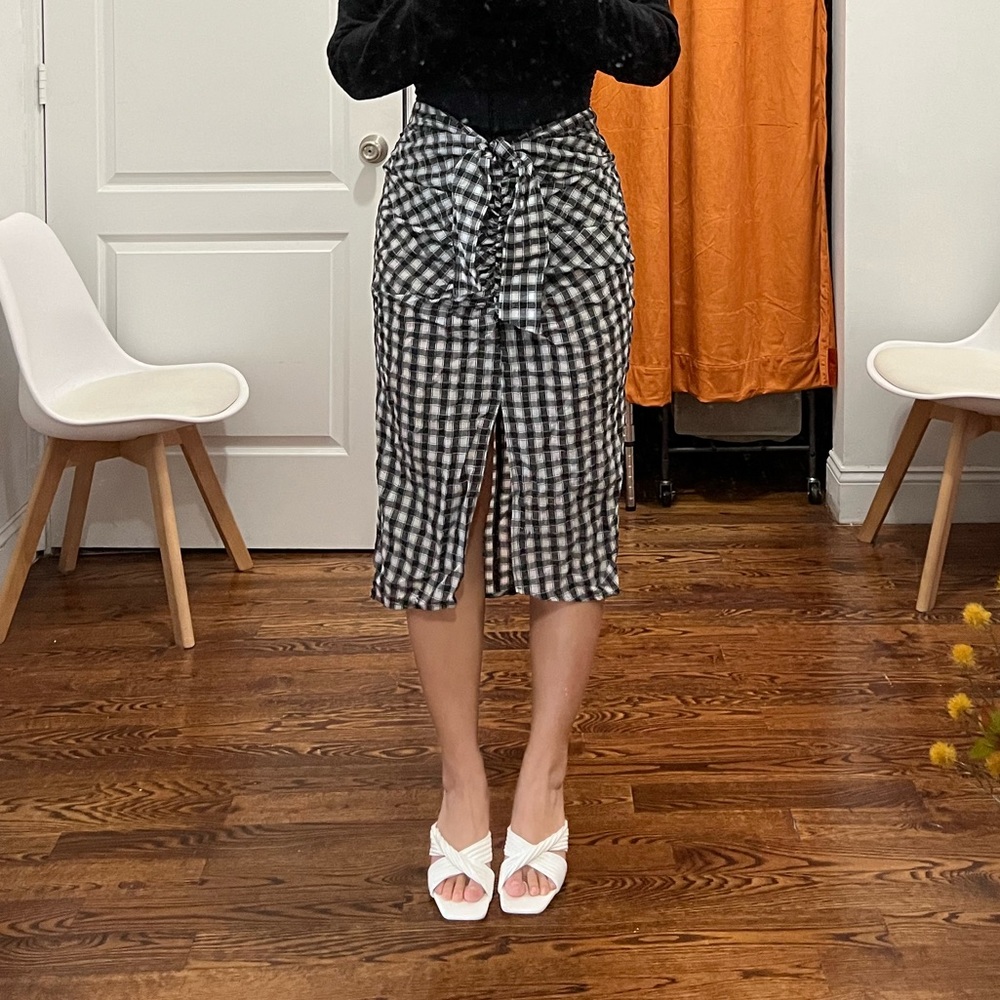 Zara midi skirt with center slit